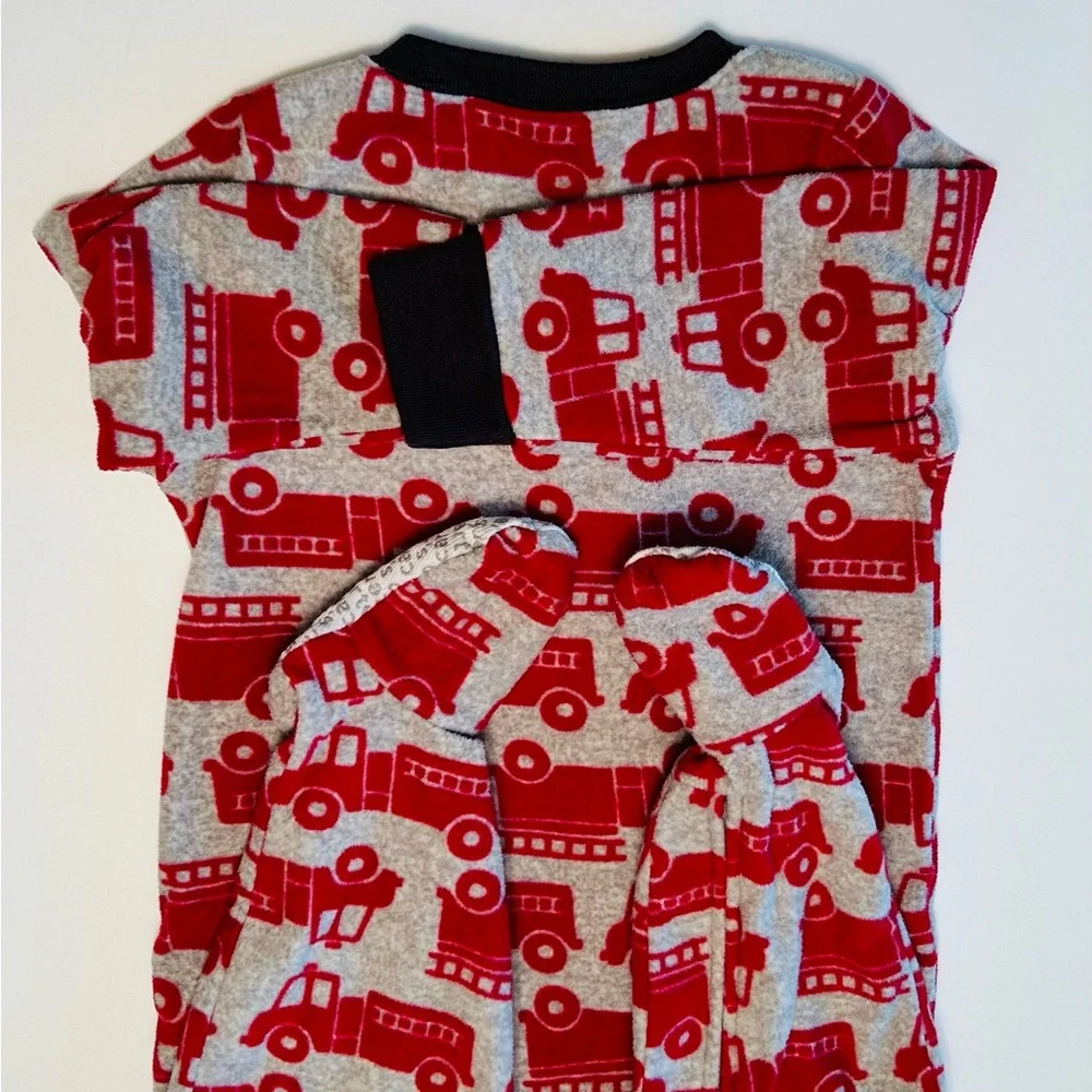 Carters 18M Warm Cozy Fleece Footed Fire Truck Fire Engine One Piece PJs Pajamas